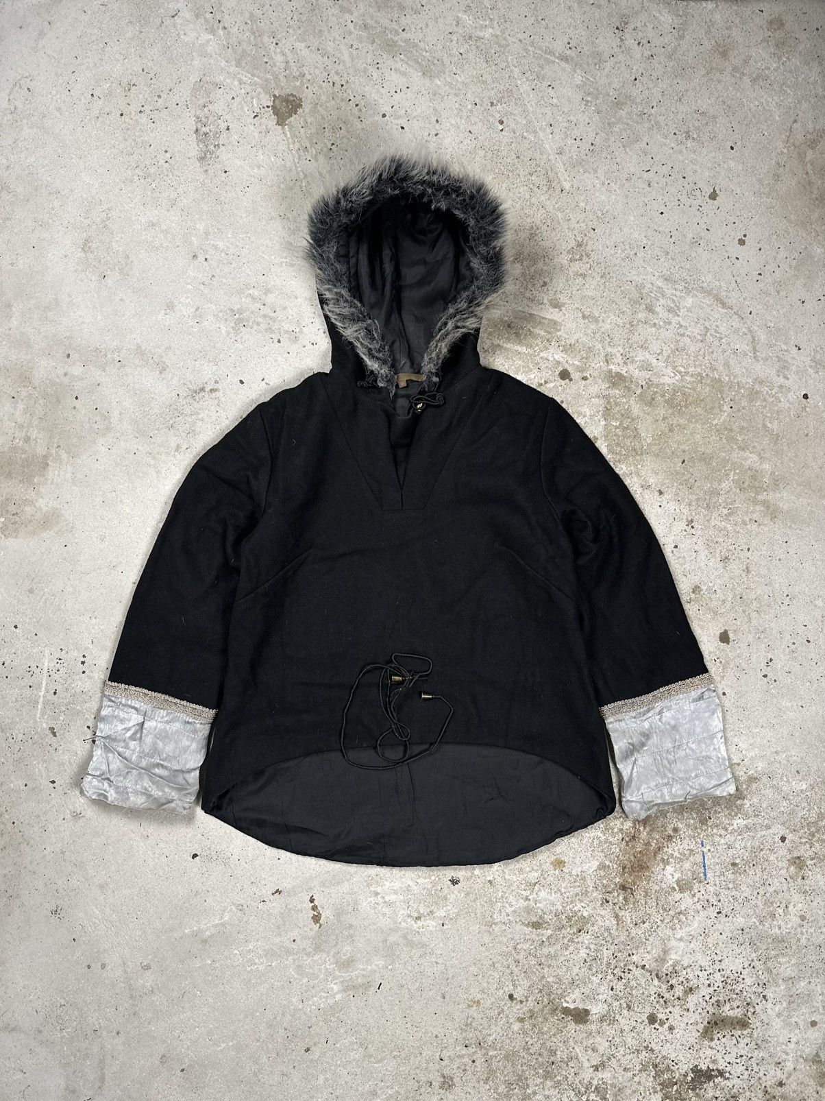 If Six Was Nine × Japanese Brand × Le Grande Bleu (L.G.B.) Vintage Y2K Faux Fur Wool Knit Hooded Sweater Size US M / EU 48-50 / 2 - 1 Thumbnail