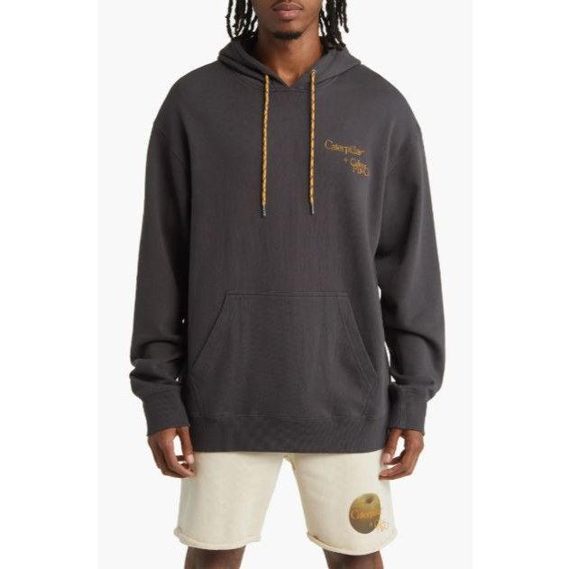 image of Caterpillar Embroidered Logo Cotton Hoodie - NWT - Size Xxl in Grey, Men's