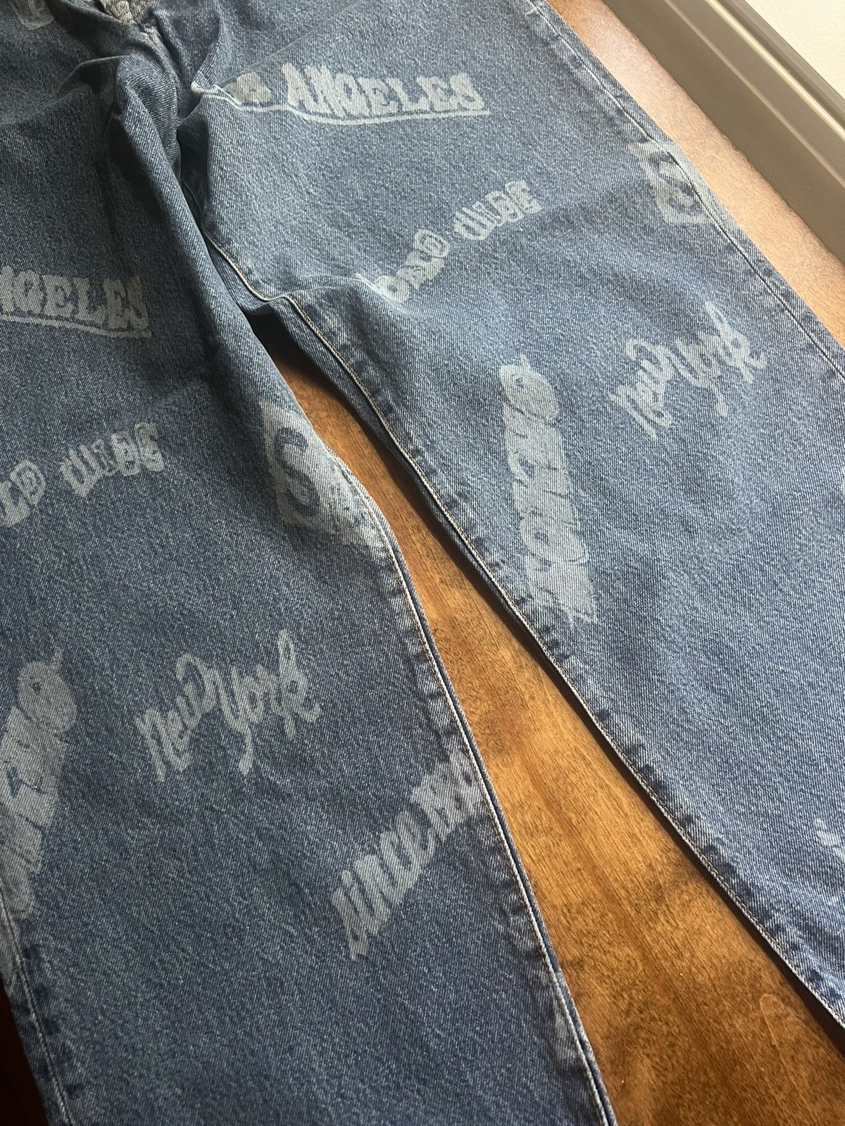 Stussy × Vintage Stussy Worldwide Big Ol Jean Baggy Blue Denim Stone Wash Size US 30 / EU 46 - 6 Thumbnail
