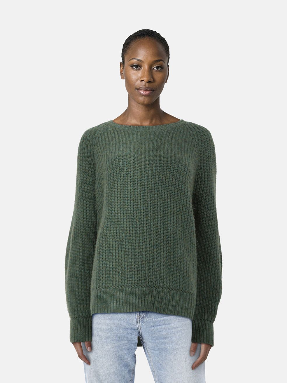 Loro Piana Green Cashmere Knit Jumper Size L / US 10 / IT 46 - 1 Thumbnail