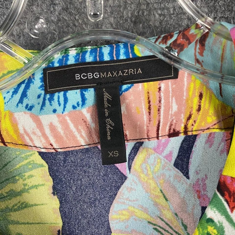 Bcbgmaxazria BCBG Maxazria Dress Women's XS Floral Shift Sheath Zip Size XS / US 0-2 / IT 36-38 - 3 Thumbnail
