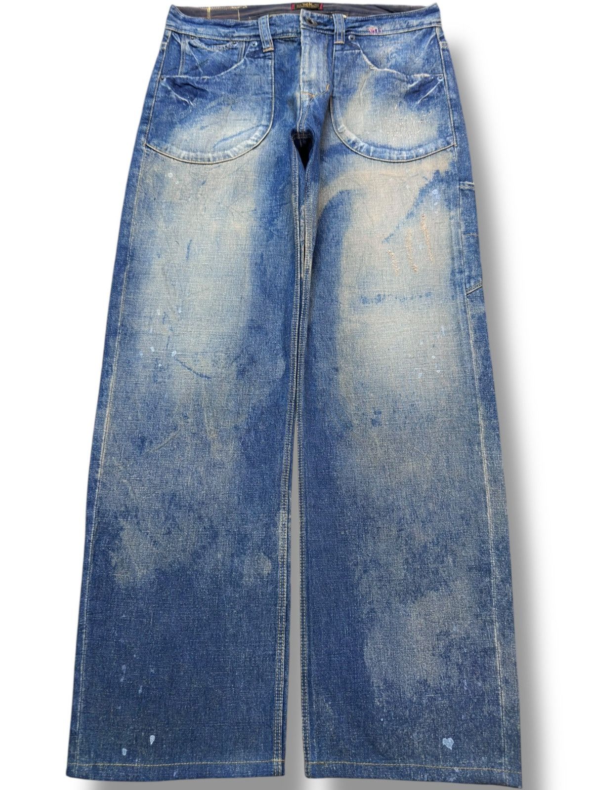Ekam Vintage Rek Baggy Mudwash Cargo Denim Size US 31 - 1 Thumbnail