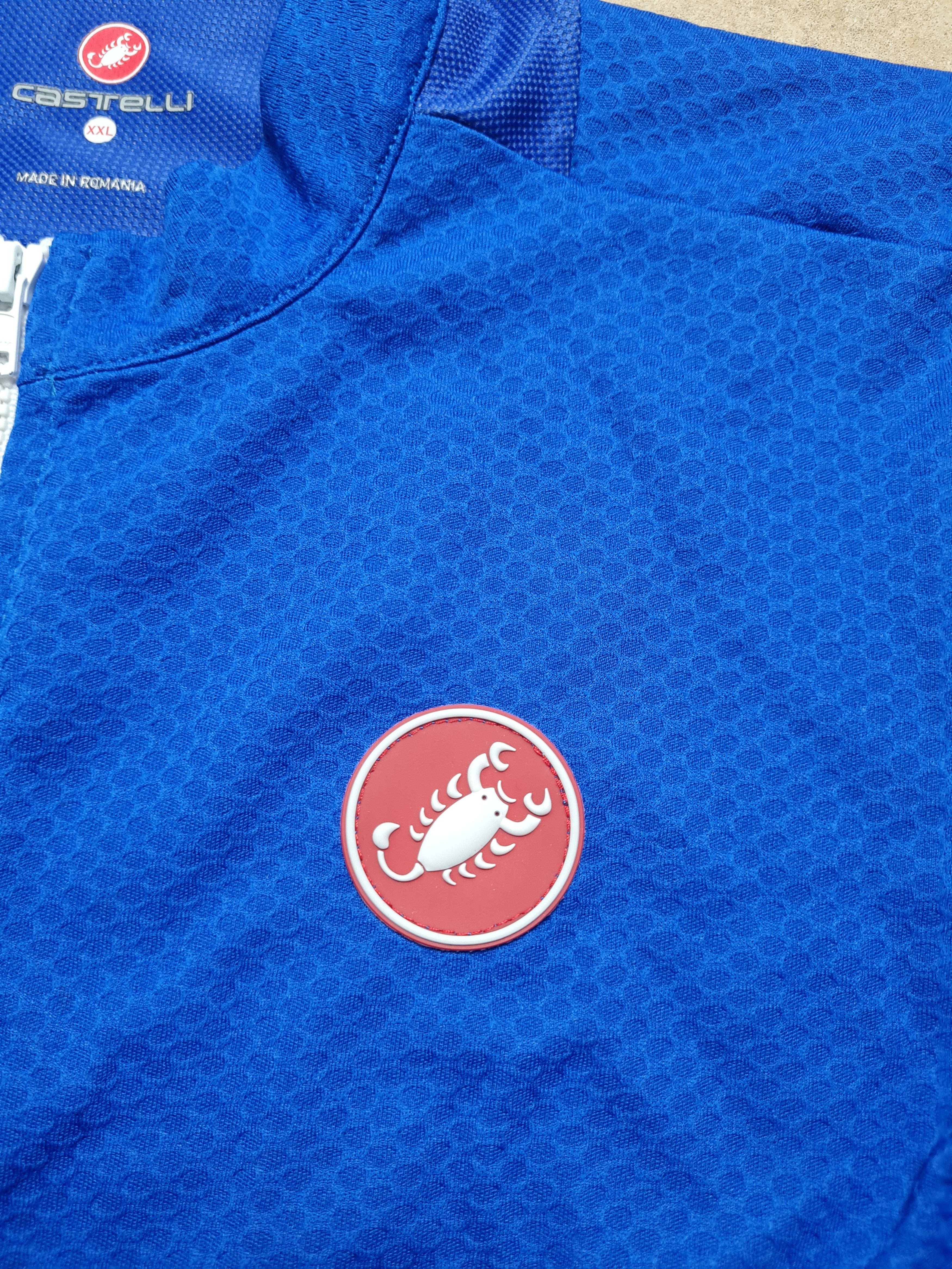 Other Bike Shirt CASTELLI ENTRANTA CYCLING Shirt Blue YKK VISLON Size US XXL / EU 58 / 5 - 14 Thumbnail