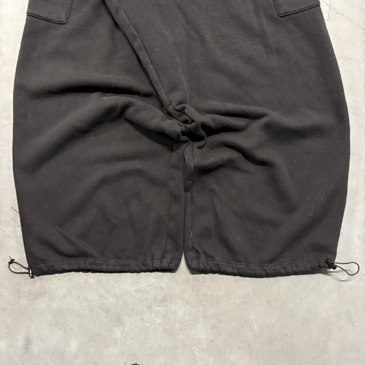 Vintage CRAZY Vintage Y2K/2000s Super Baggy Wideleg Black Cargo Sweatpants! Size US 38 / EU 54 - 4 Thumbnail