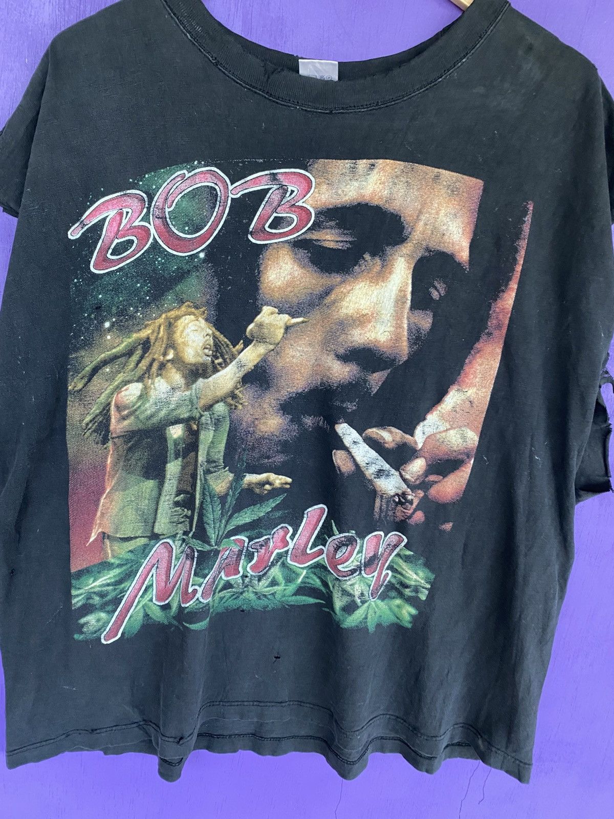 Rap Tees Vintage 90s Bob Marley natural mystic cutoff rap tee Size US XXL / EU 58 / 5 - 3 Thumbnail