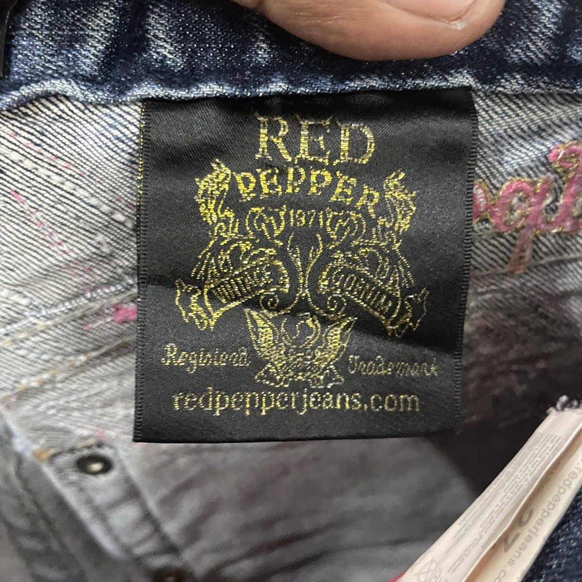 Japanese Brand Vintage Redpepper Distressed Skulls Denim Jeans Size 30" / US 8 / IT 44 - 6 Thumbnail