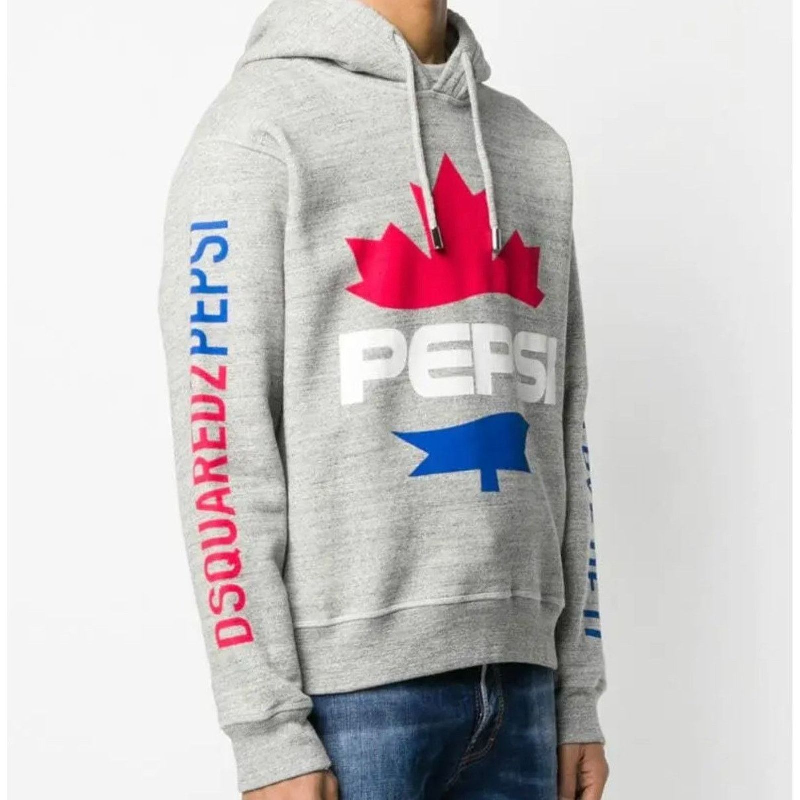 Dsquared2 DSQUARED2: Men's Grey Peps Logo Hoodie - S Size US S / EU 44-46 / 1 - 8 Thumbnail