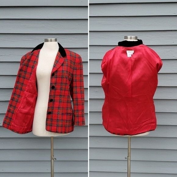 Talbots Vintage 90s y2k Talbots Red Green Stuart Tartan Plaid Preppy Size XL / US 12-14 / IT 48-50 - 4 Thumbnail