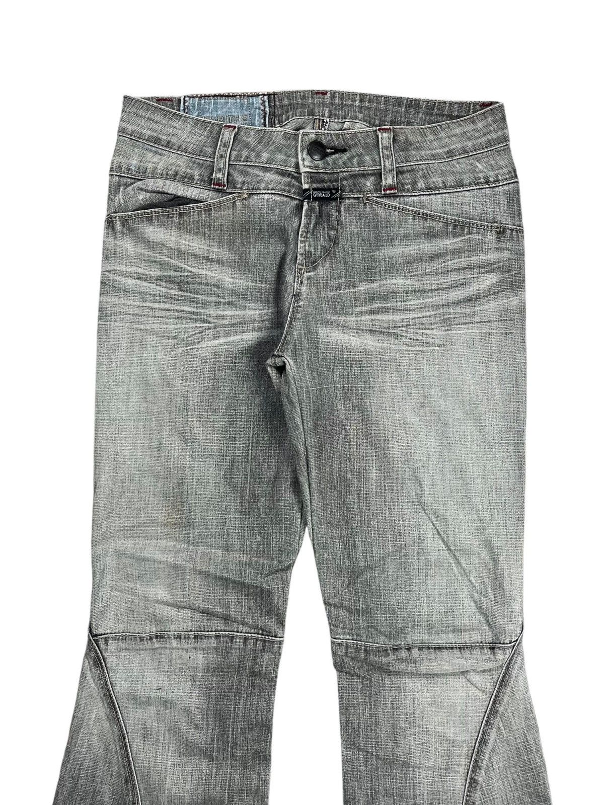 Marithe + Francois Girbaud 2000s MFG - Cyber Apocalypse Flared Denim Pants - Size US 29 - 3 Thumbnail