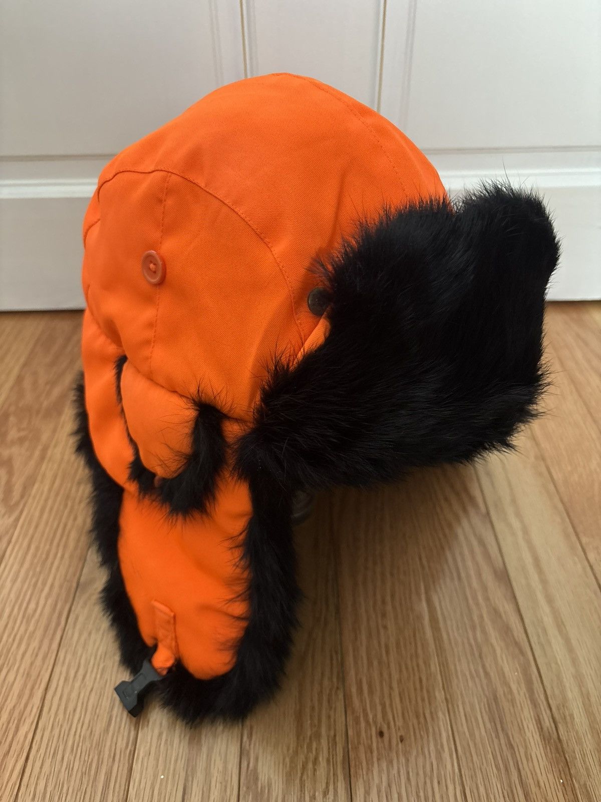 Yukon Outfitters Yukon Tracks Genuine Fur Lined Neon Orange Hunting Hat XL Size ONE SIZE - 1 Thumbnail