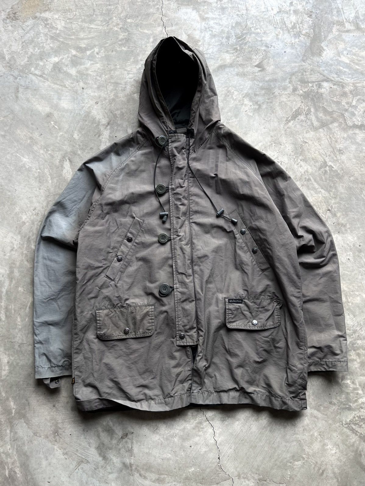 Alpha Industries Vintage Faded Alpha Industries Military Parka Jacket Size US L / EU 52-54 / 3 - 5 Thumbnail