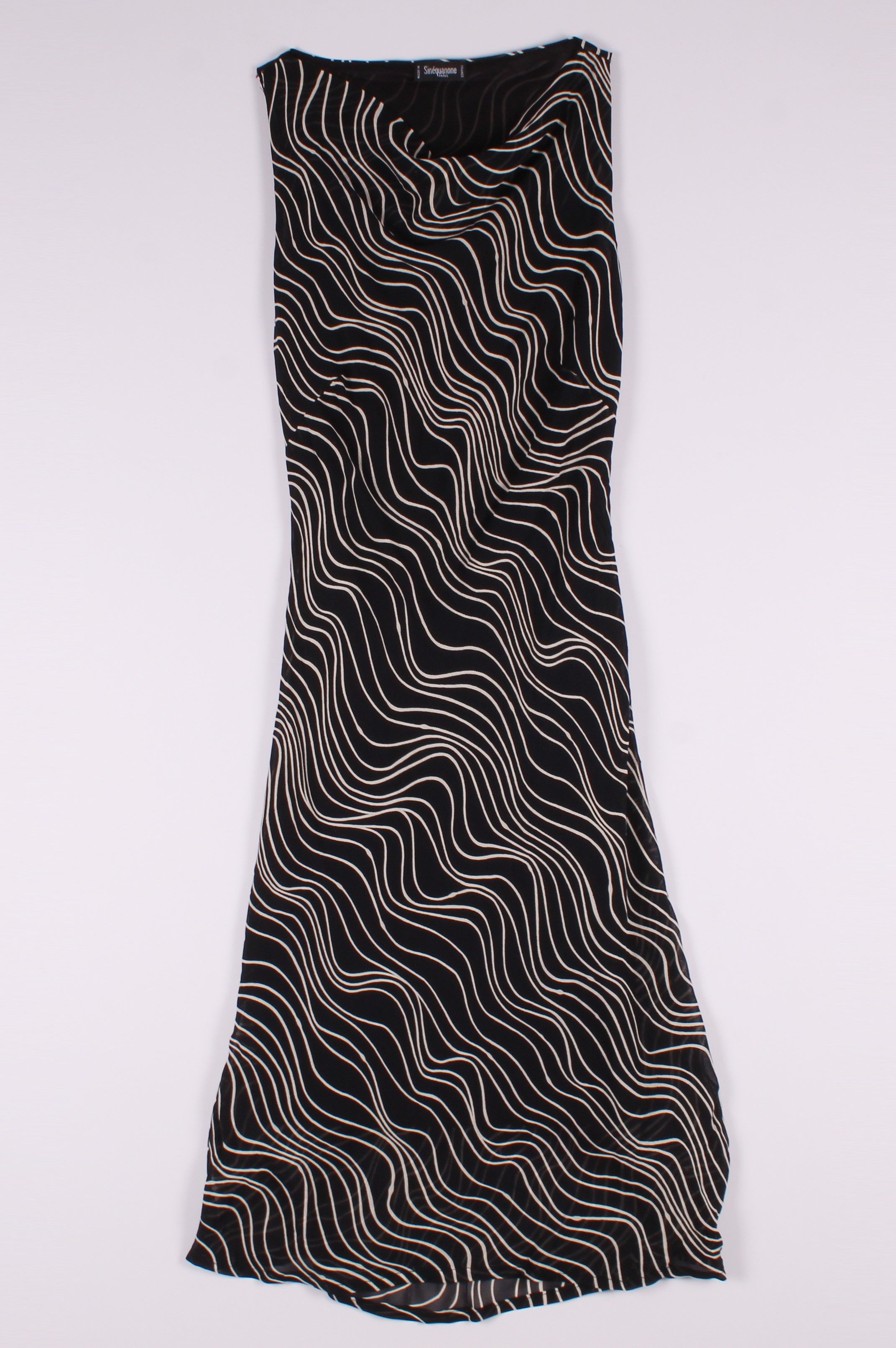 Vintage Vintage Y2K Sinequanon Paris Striped Mesh Dress Size S / US 4 / IT 40 - 4 Thumbnail