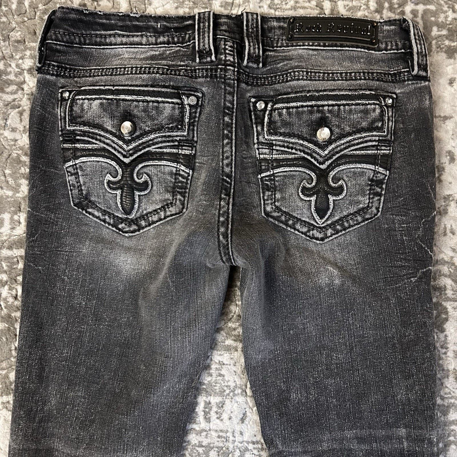 Rock Revival Rock Revival Celinda Skinny Low Rise Black Denim Sz 31 Size 31" - 8 Thumbnail