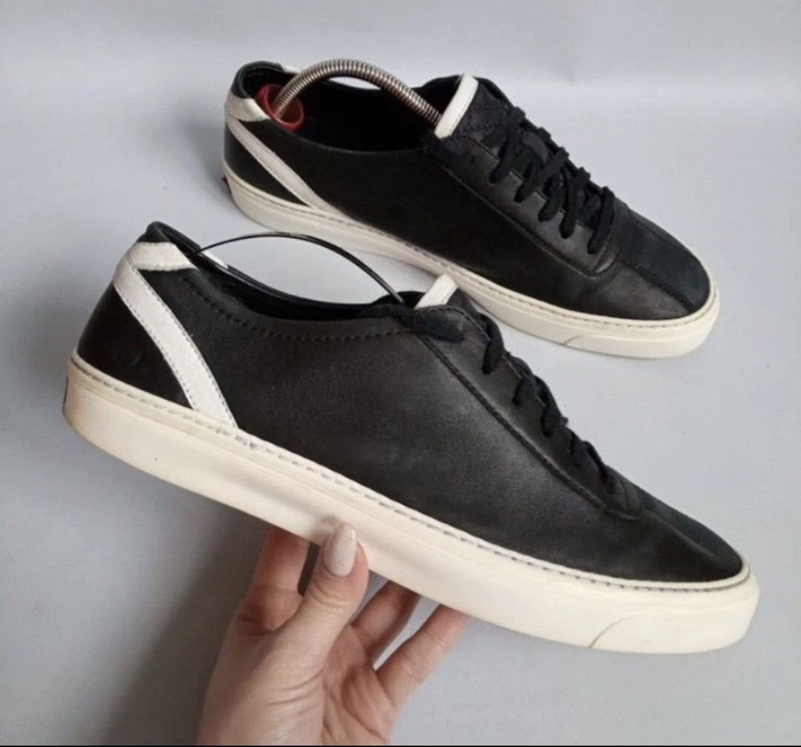 Gucci Thunder Mens Leather Trainer Sneakers Black Size 8,5G