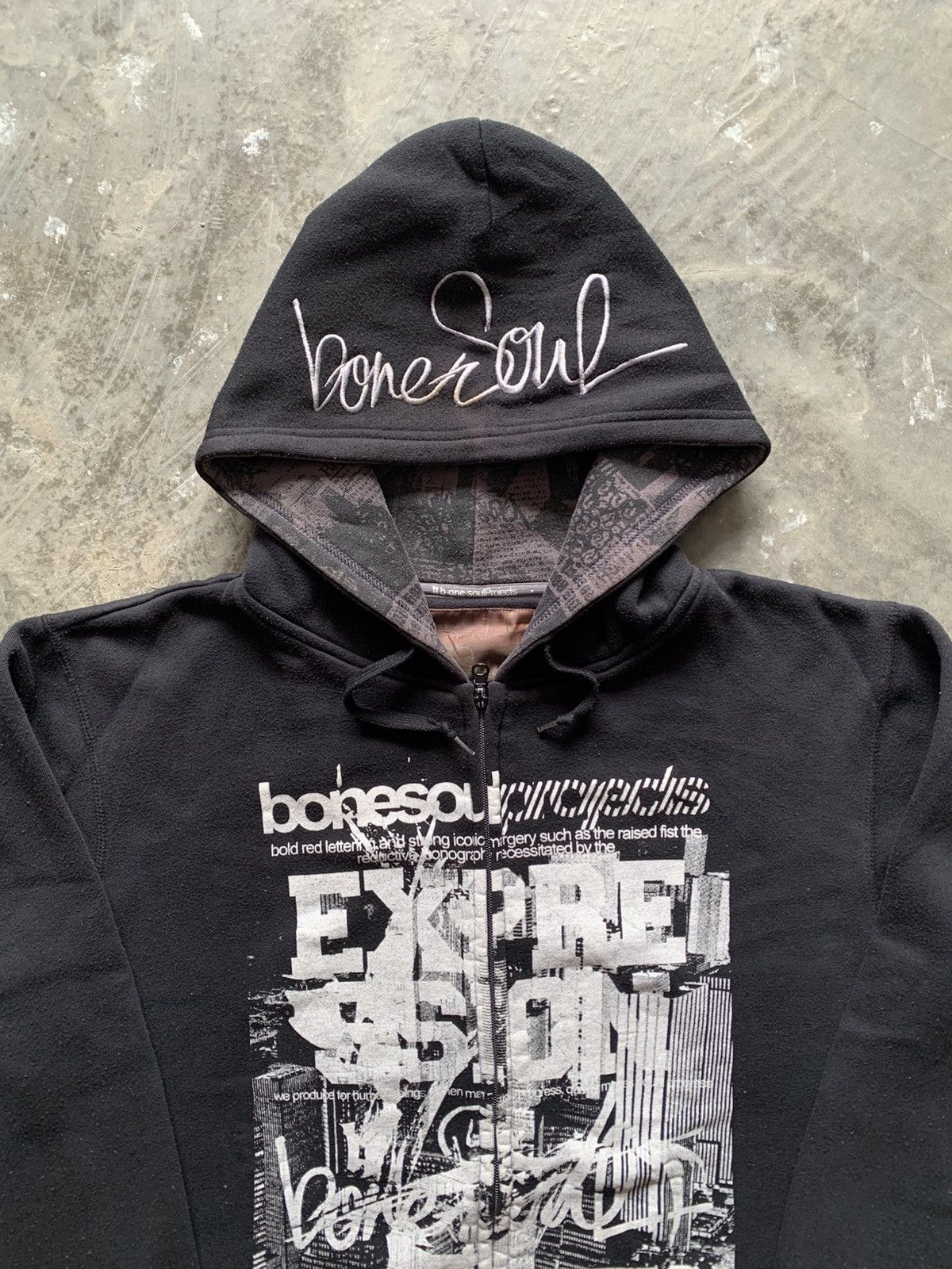 If Six Was Nine × Japanese Brand × Le Grande Bleu (L.G.B.) BONESOUL POEM ZIP HOODIE Size US XL / EU 56 / 4 - 3 Thumbnail