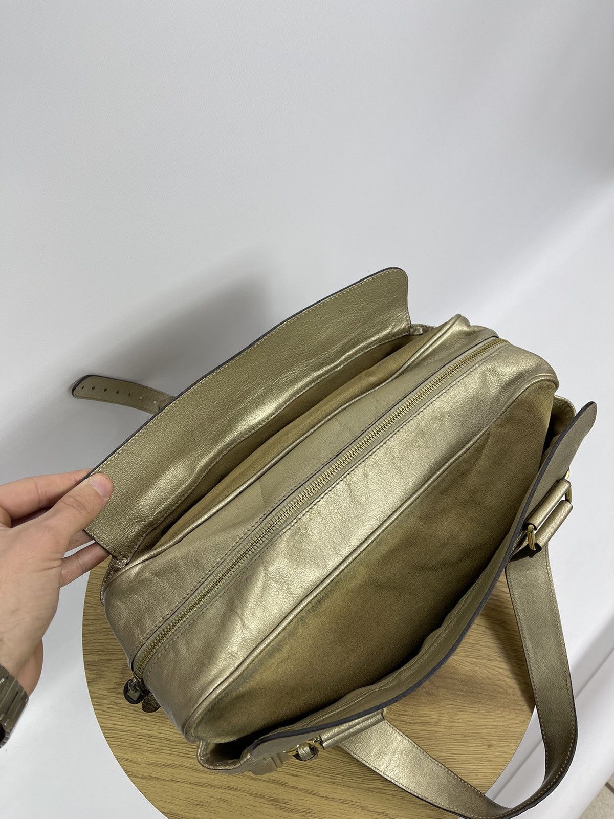 Mulberry Mulberry Gold Leather ShoulderBag with Gold Hardware England Size ONE SIZE - 7 Thumbnail