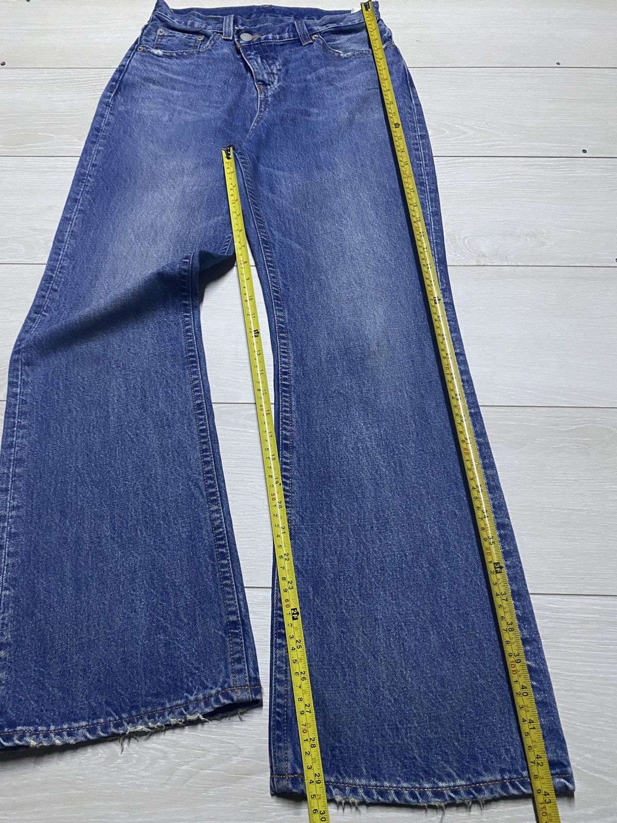Japanese Brand Vintage Rodeo Crown Blue Wash Ifsixwasnine Style Flare Jeans Size US 29 - 14 Thumbnail