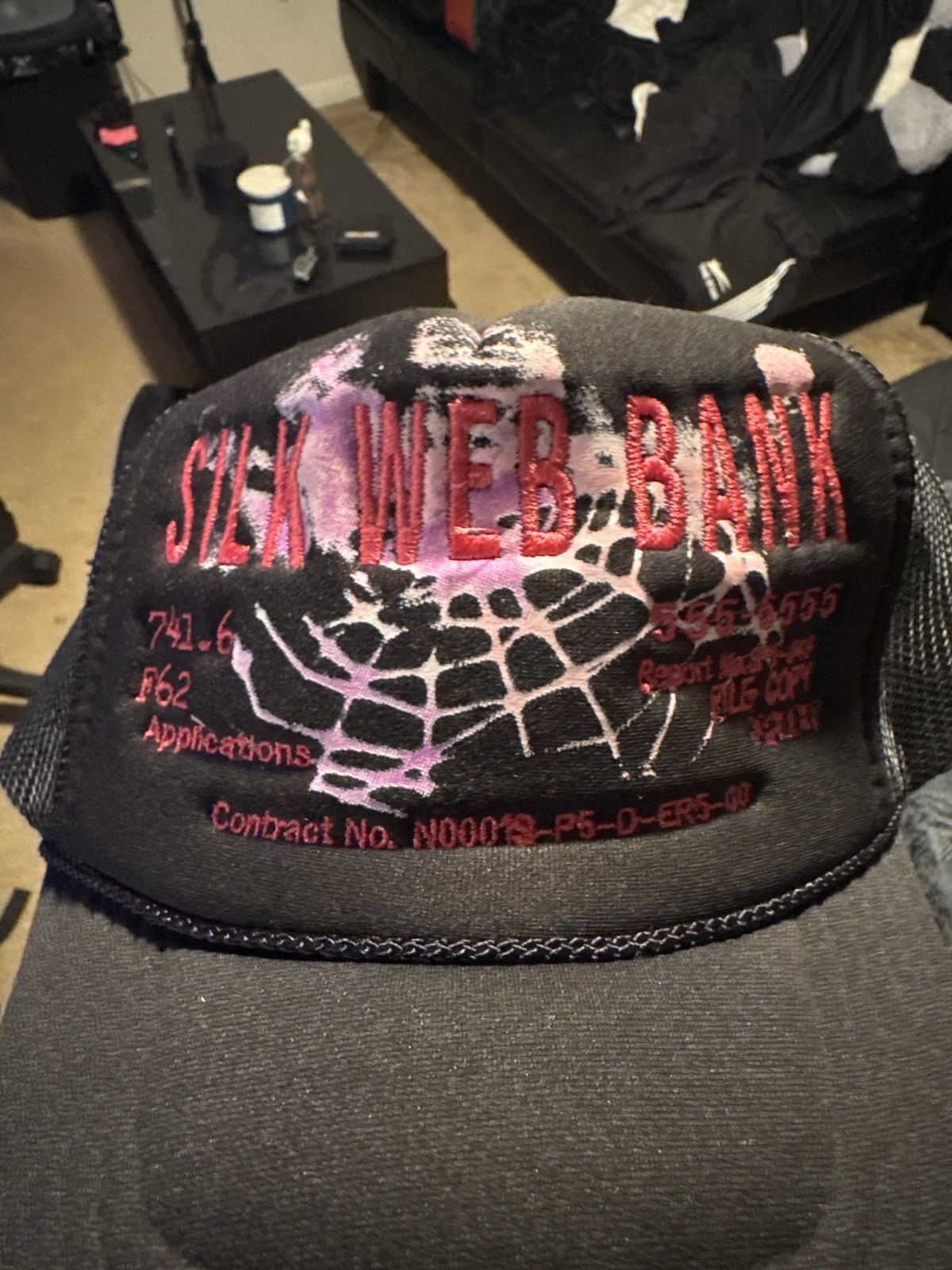 Sp5der × Young Thug Silk web bank spider trucker hat Size ONE SIZE - 3 Thumbnail