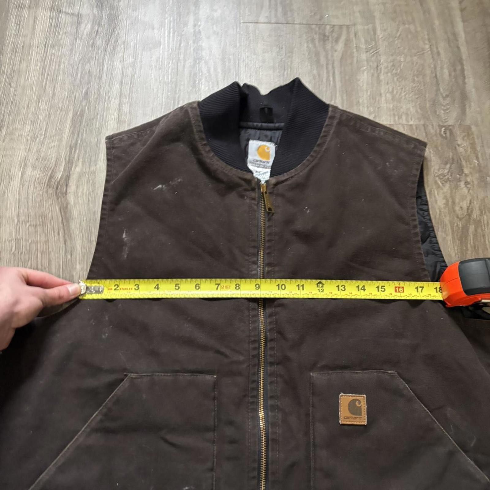 Carhartt Vintage Y2K Carharrt Distressed Brown Workwear Vest Size US XL / EU 56 / 4 - 7 Thumbnail