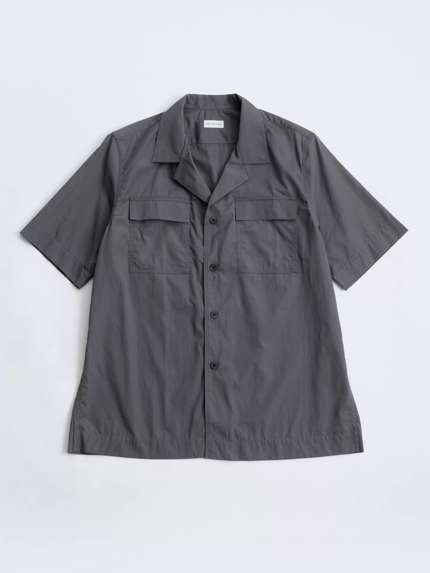 Dries Van Noten DRIES VAN NOTEN Gray Work Shirt 100% Cotton Size 50 Size US M / EU 48-50 / 2 - 8 Thumbnail