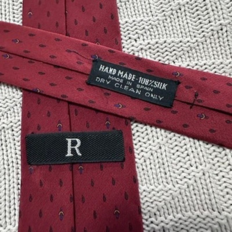 Vintage Vintage Herzfeld red Spanish silk tie Size ONE SIZE - 4 Thumbnail