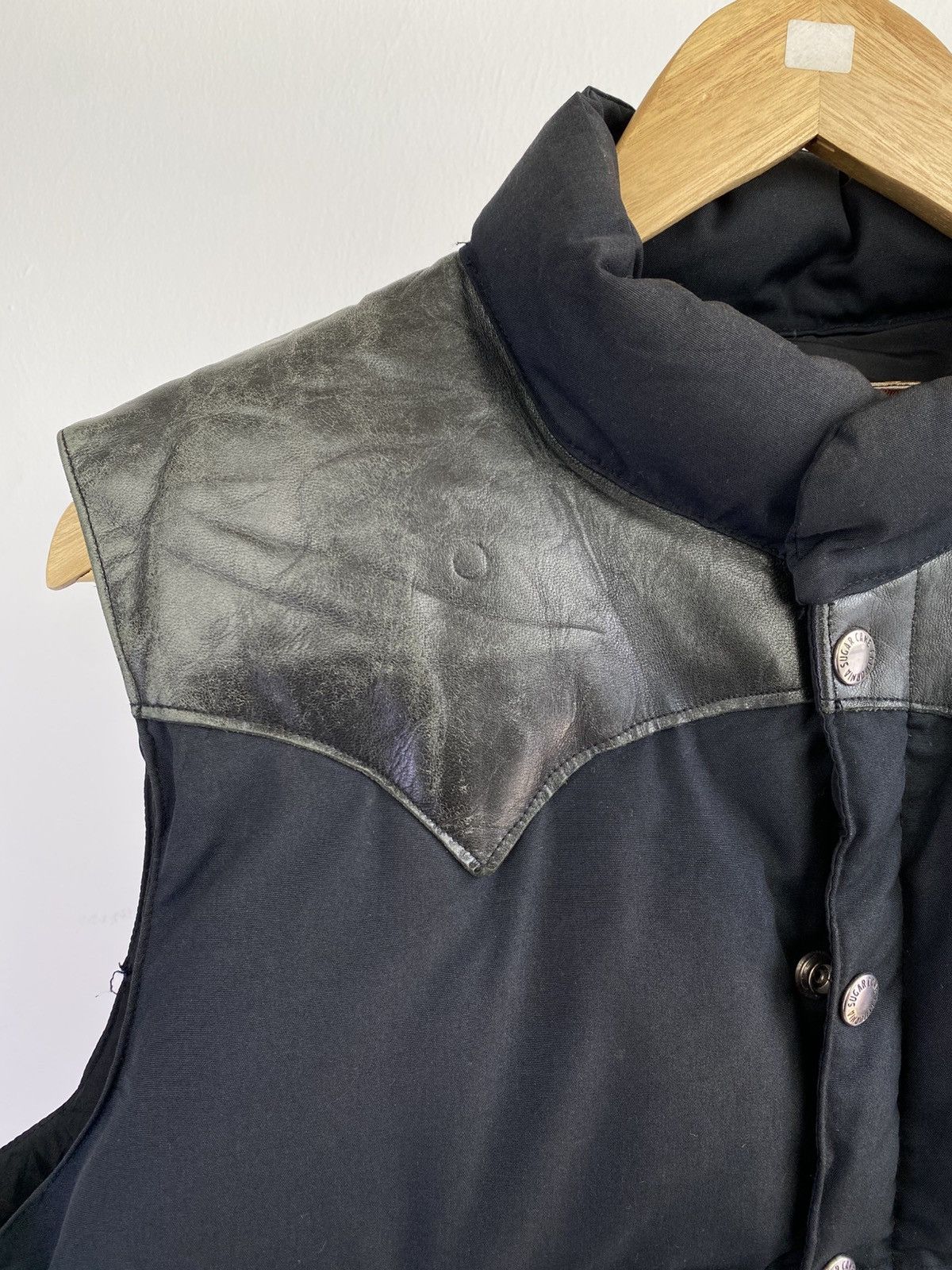 Sugar Cane Sugarcane Leather Yoke Down Vest Size US L / EU 52-54 / 3 - 5 Thumbnail