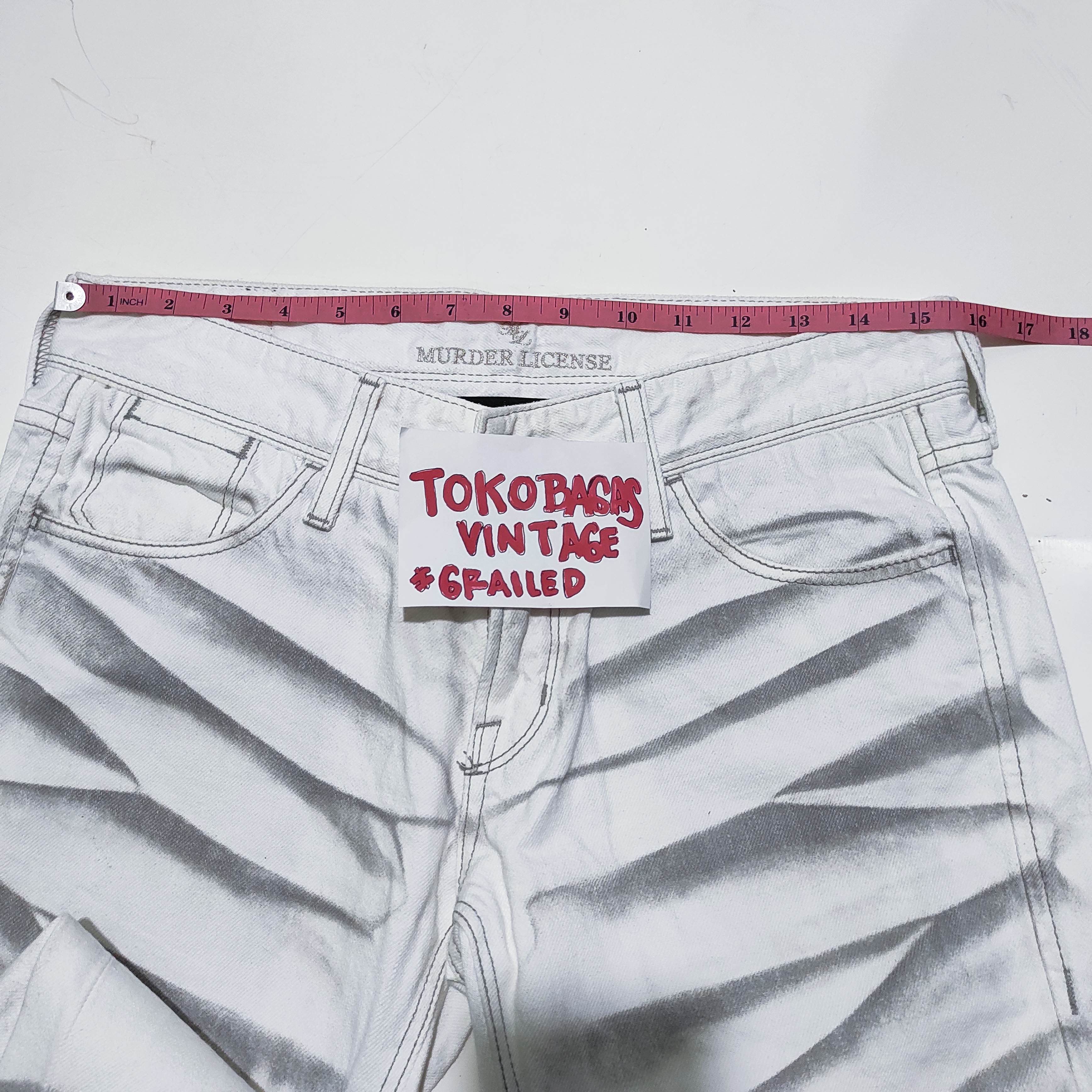 14th Addiction FLARE🔥 MURDER LICENSE Smokes Whiskers Denim Size US 30 / EU 46 - 20 Thumbnail