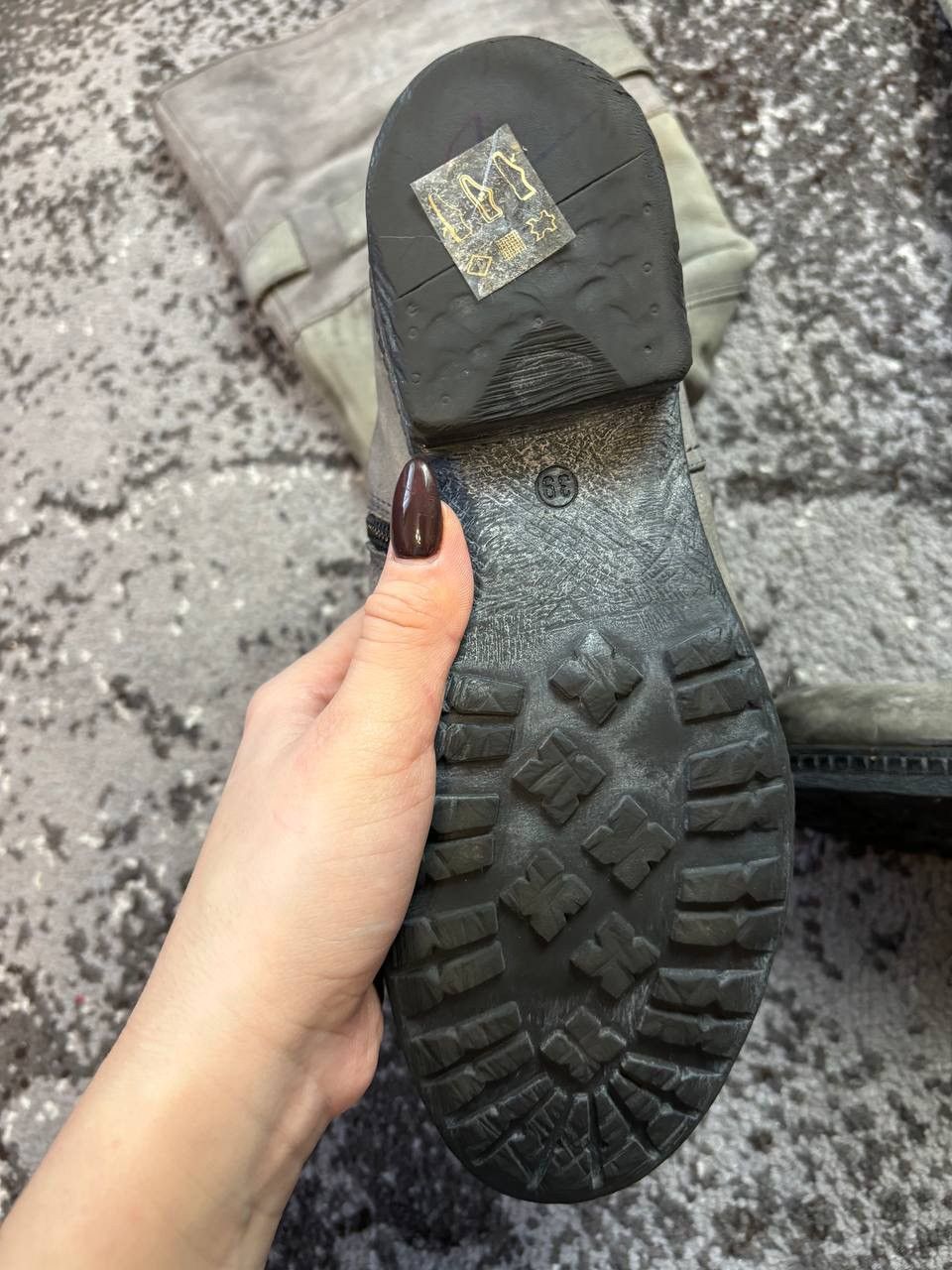 If Six Was Nine × Japanese Brand × Vintage Vintage Y2K Washed Buckle Block Heel Leather Poell Style Bot Size US 8 / EU 41 - 5 Thumbnail