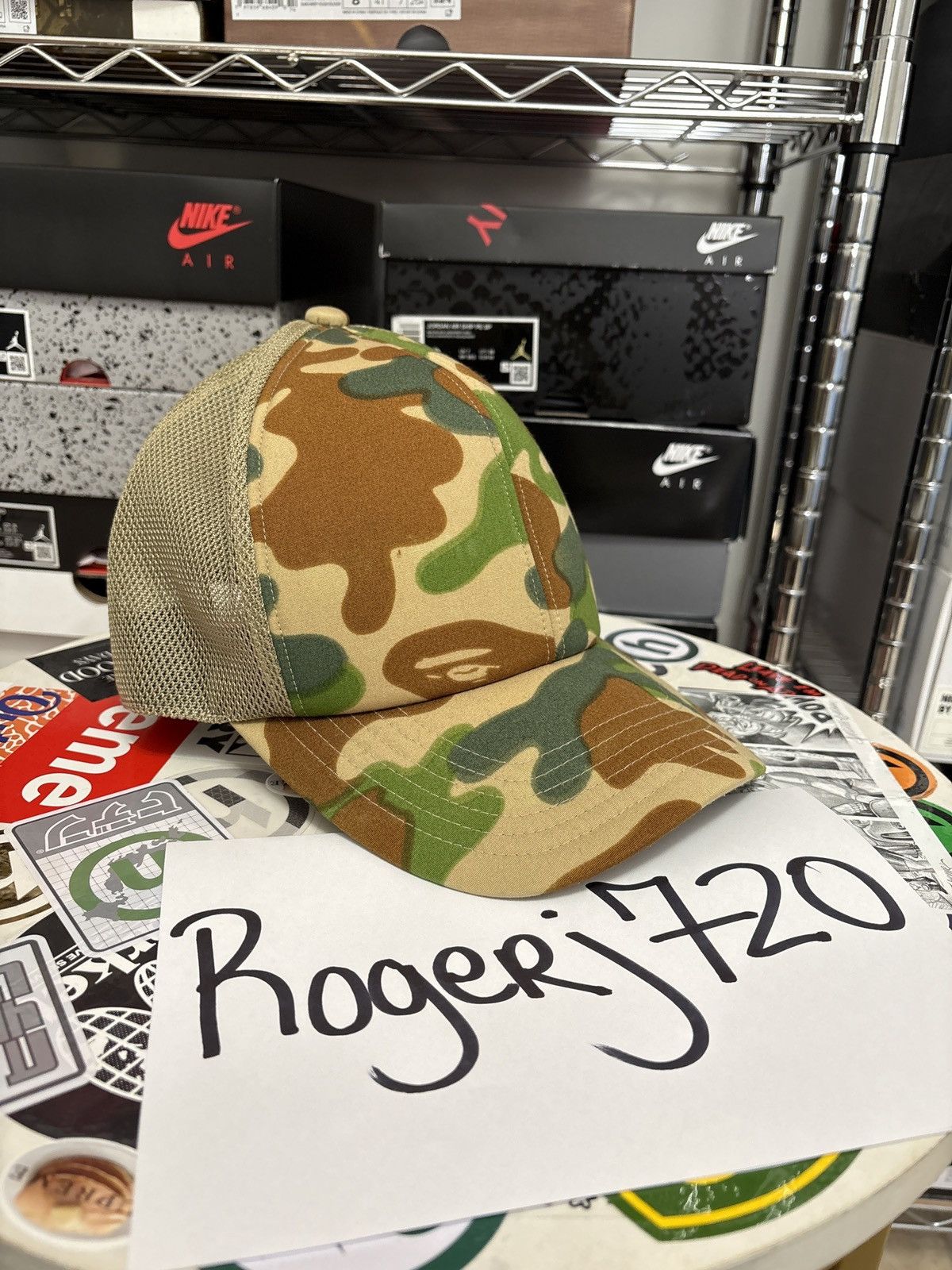 Bape Puzzle Camo Mesh Cap Size ONE SIZE - 1 Thumbnail