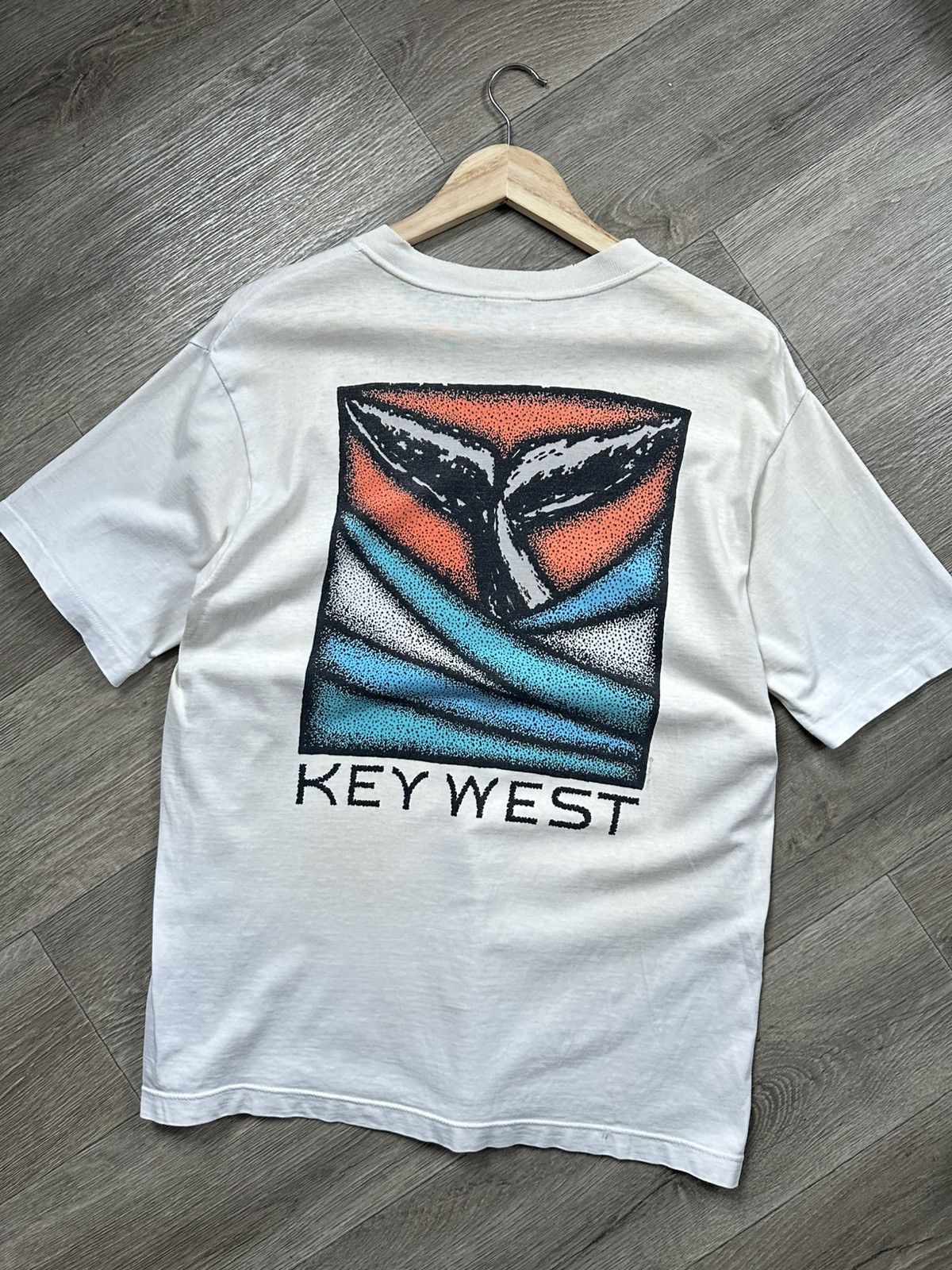 Other 🫧 Vintage 90s Crazy Shirts Key West Whale Tail Art White Size US M / EU 48-50 / 2 - 1 Thumbnail