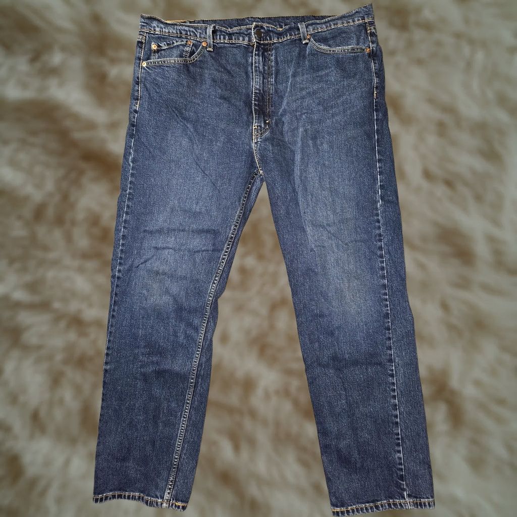 Levi's Levi's 505 Jeans Men 42x32 Blue Stretch Straight Leg Denim Big & Tall Size US 42 / EU 58 - 1 Thumbnail