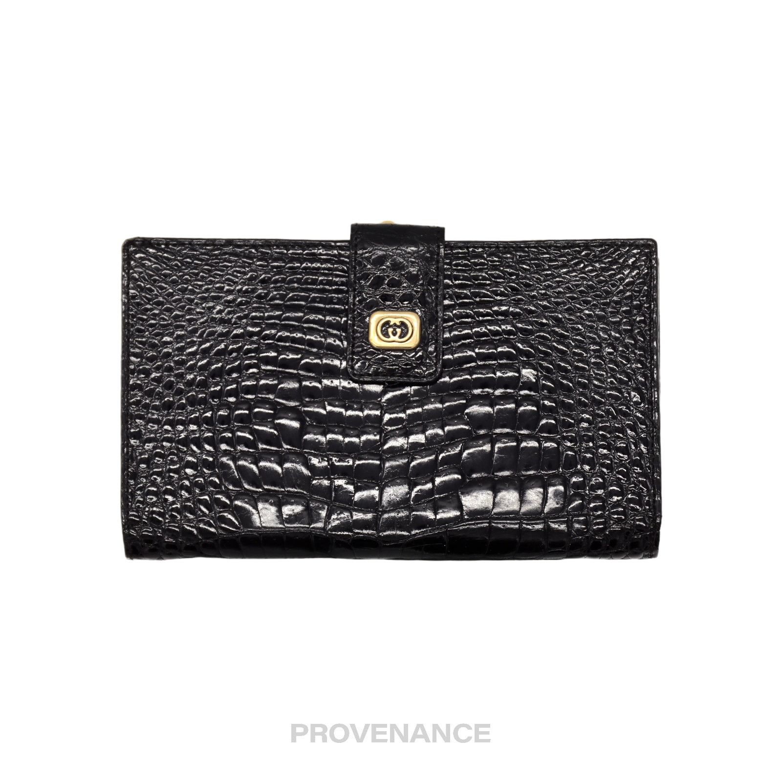 Gucci 🔴 Gucci Long Wallet - Black Crocodile Size ONE SIZE - 3 Thumbnail