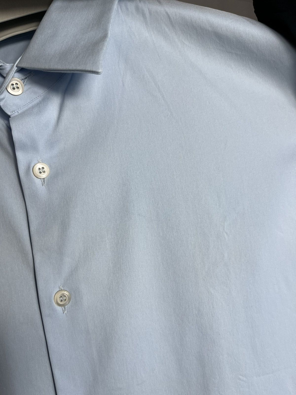 Prada NEW PRADA Stretch Cotton Shirt Blue Mens Long Sleeve Size US L / EU 52-54 / 3 - 11 Thumbnail