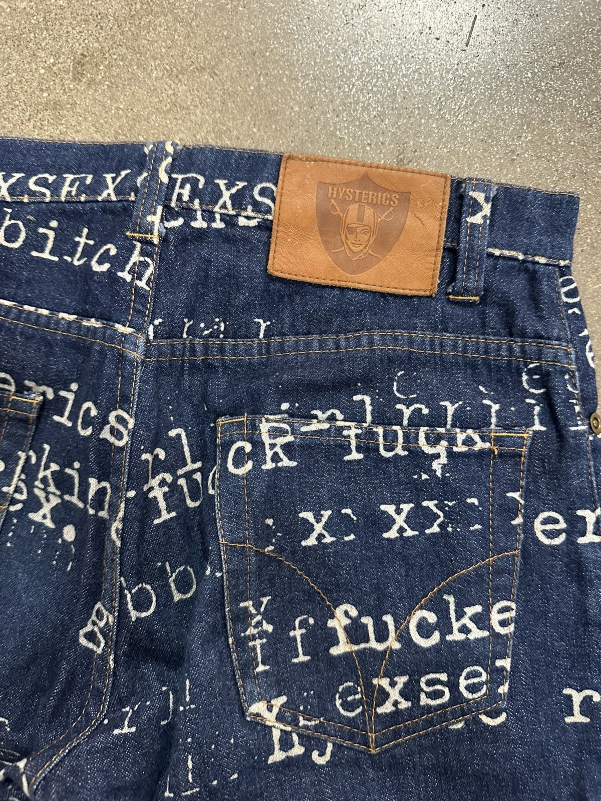 Hysteric Glamour Hysteric Glamour SS99 “Typewriter” Sex Bitch Flare Denim Size US 28 / EU 44 - 3 Thumbnail