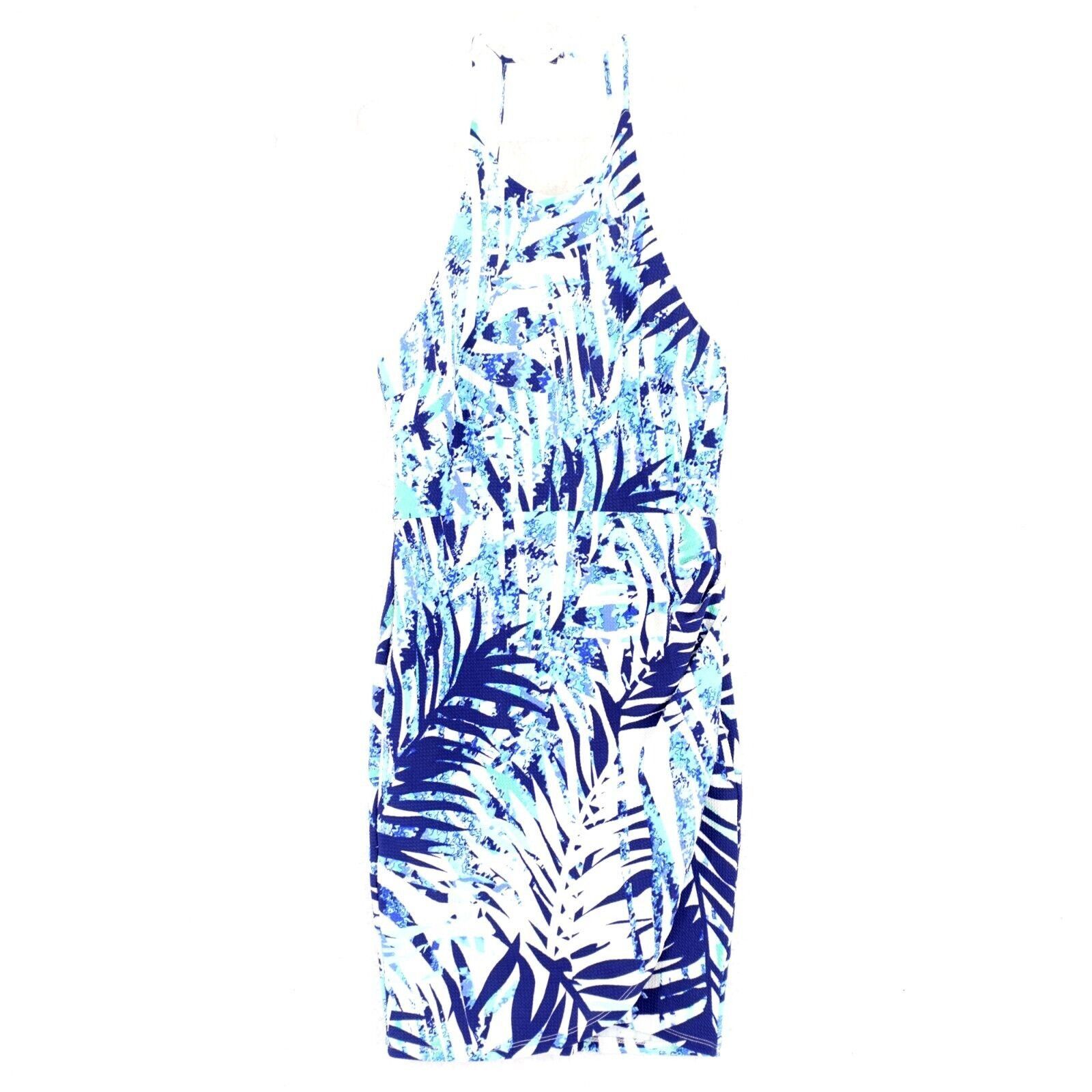 Vintage Premier Amour Size 10 Blue White Florate Spaghetti Strap Dre Size L / US 10 / IT 46 - 1 Thumbnail