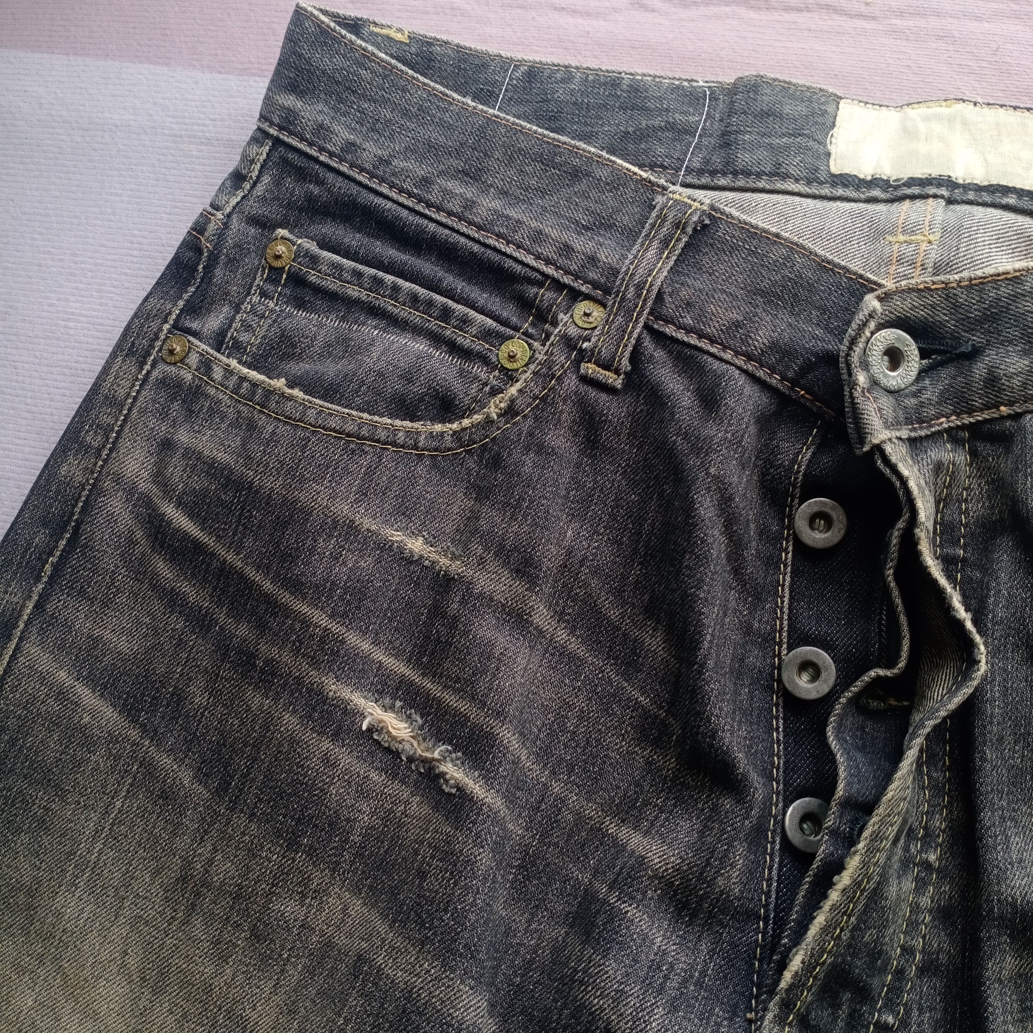 Devilock Devilock Hardcore Disstressed Jeans Japan Denim Size US 31 - 4 Thumbnail