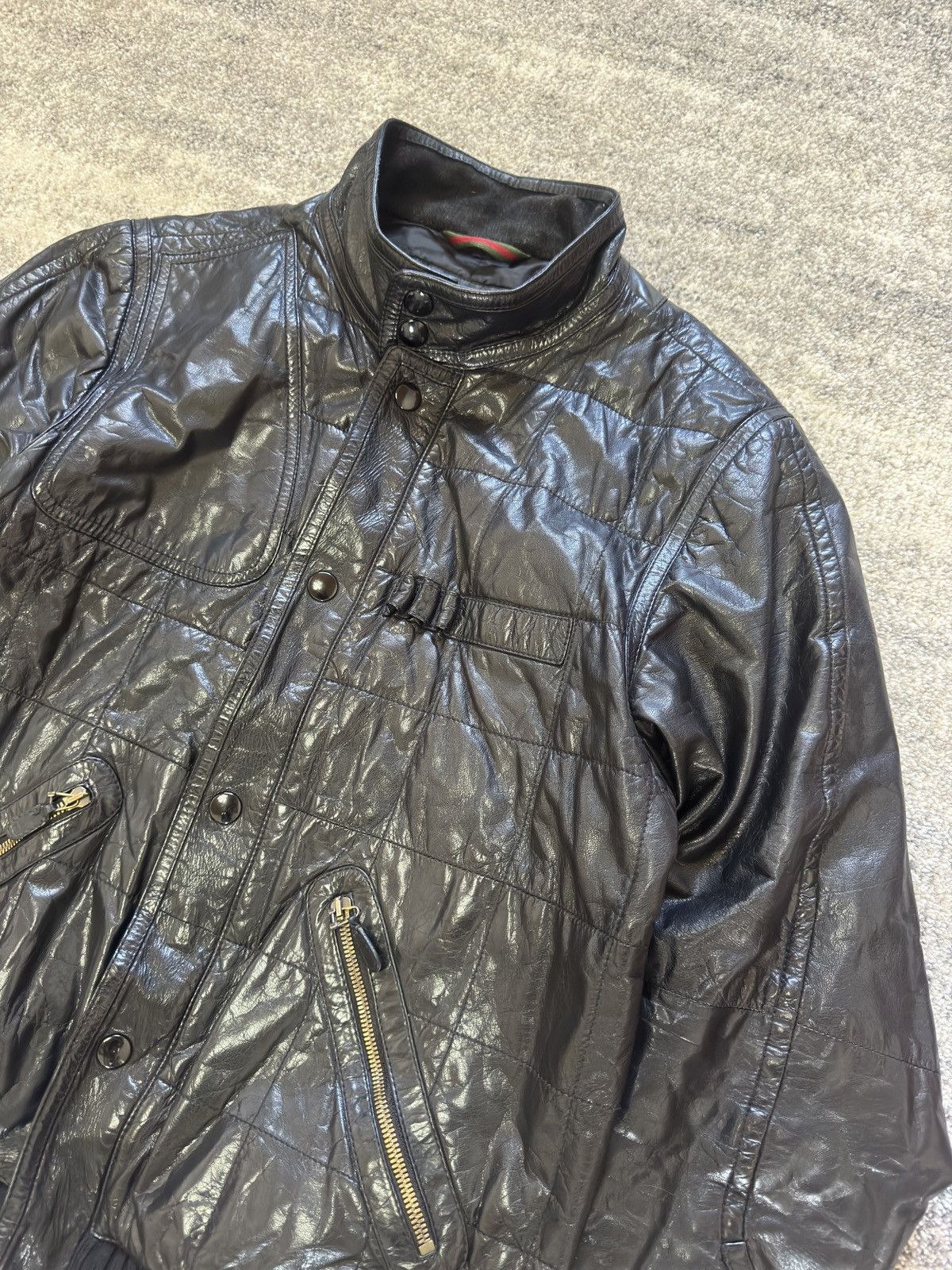 Gucci Gucci vintage leather jacket tom ford years Size US L / EU 52-54 / 3 - 4 Thumbnail