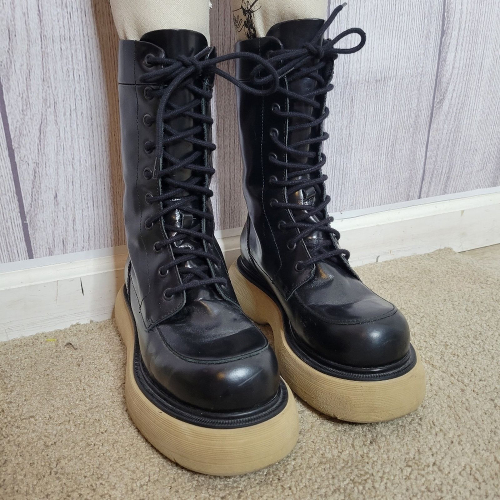 Asos ASOS Alicia Premium Leather Chunky Lace-up Boots, sz 37 Size US 7 / IT 37 - 2 Thumbnail