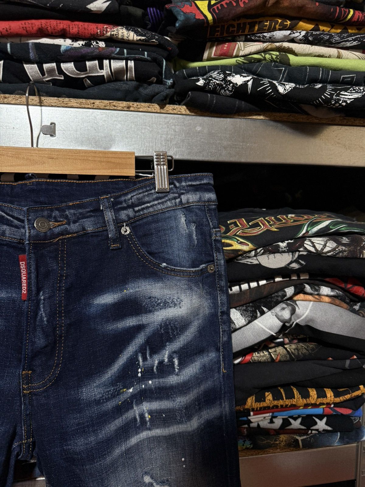 Dsquared2 Rare Luxury Dsquared2 Distressed Denim Navy Jeans Y2K Hype Size US 32 / EU 48 - 4 Thumbnail