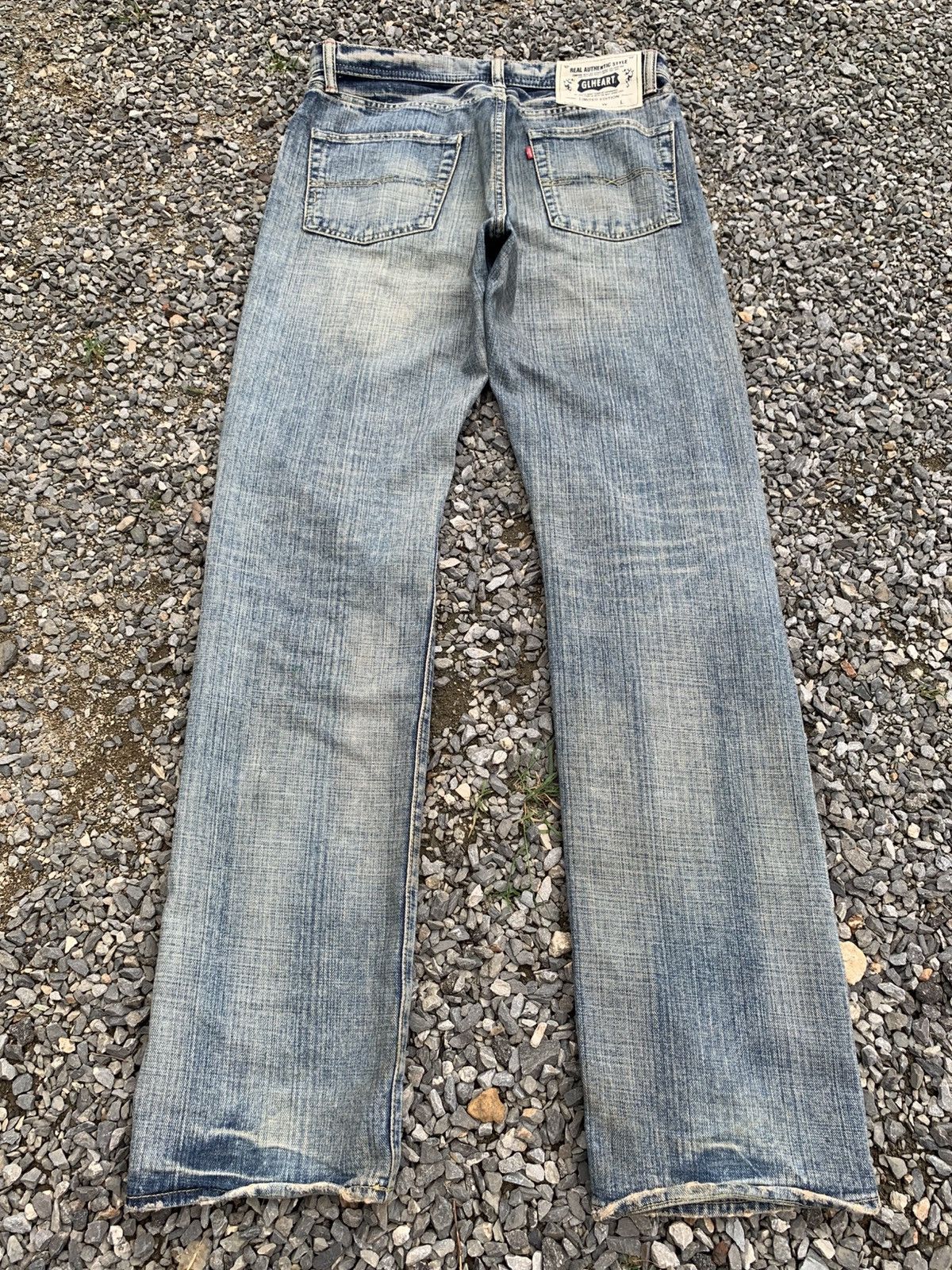 Kapital GL HEART FADED & RUSTY DISTRESSED DENIM Size US 31 - 4 Thumbnail