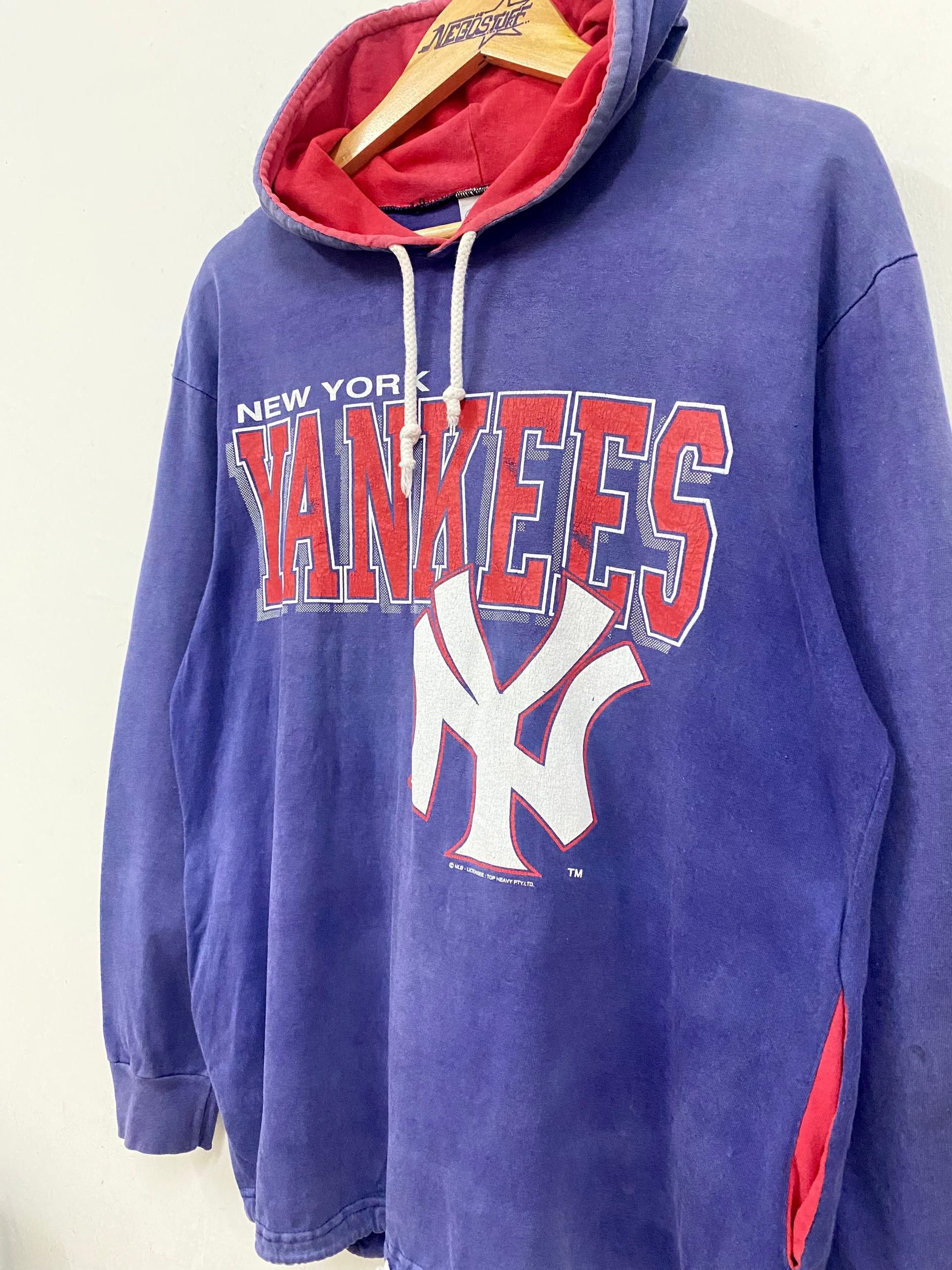 MLB Vintage 90s MLB New York Yankees sweatshirt hoodie Size US L / EU 52-54 / 3 - 4 Thumbnail