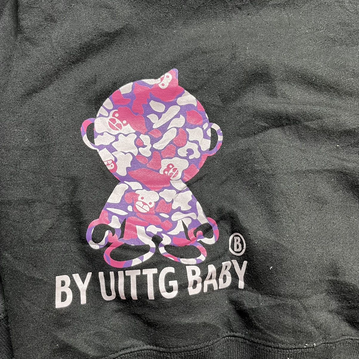 Japanese Brand × Vintage 🔥UITTG Baby APE Monkey Big Logo Baggy Zipper Hoodie Size US XXL / EU 58 / 5 - 10 Thumbnail