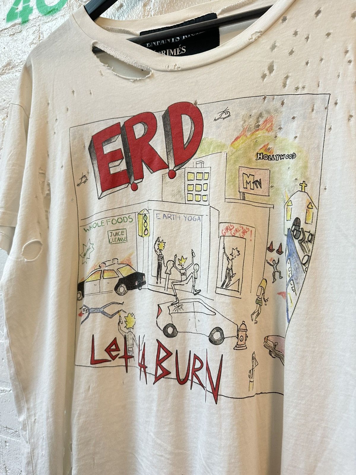 Enfants Riches Deprimes ERD BURN LA BURN THRASHED GRAPHIC T SZ L Size US L / EU 52-54 / 3 - 3 Thumbnail