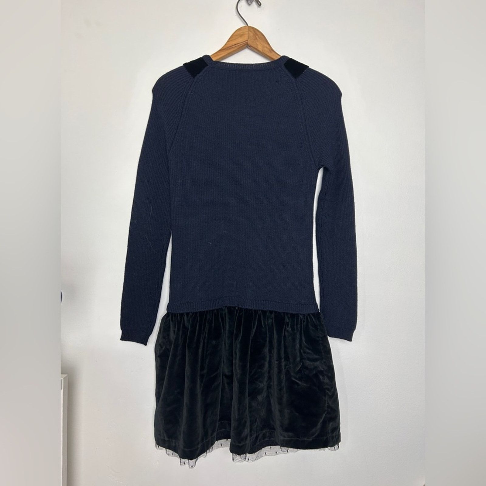 RED Valentino Red Valentino Blue Wool Peter Pan Collar Mini Dress Size XS / US 0-2 / IT 36-38 - 2 Thumbnail