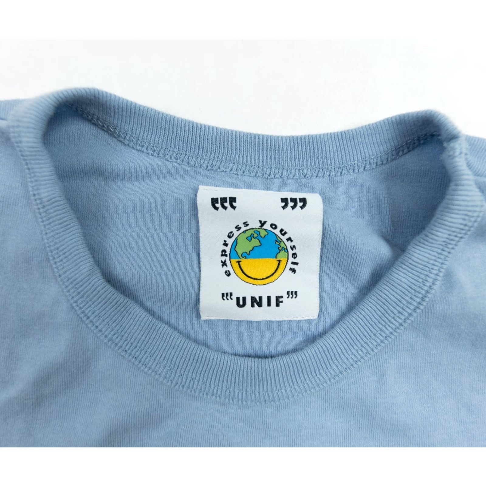 UNIF UNIF Women's Short Sleeve T-Shirt Size Small Blue Crew Neck Retro Yin Yang Casual Size S / US 4 / IT 40 - 5 Thumbnail