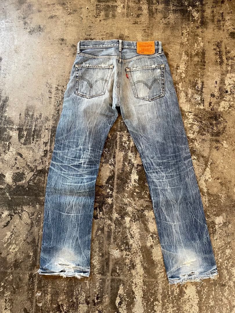 Levi's Vintage Japanese Levi’s Faded Blue Wash Distressed Denim Size US 30 / EU 46 - 2 Thumbnail