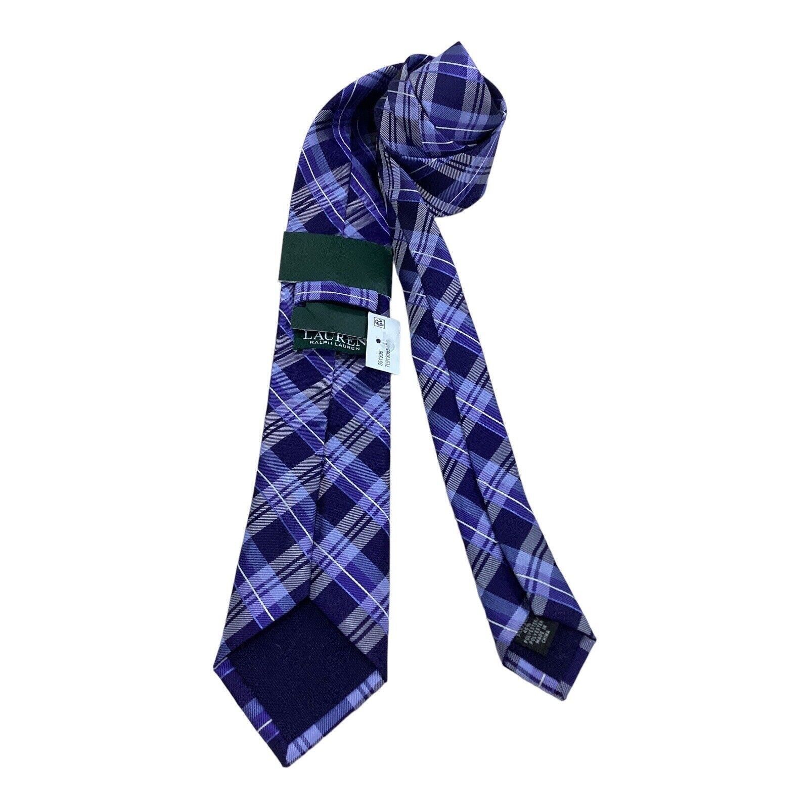Lauren Ralph Lauren LAUREN RALPH LAUREN Blue PLaids & Cheks Silk Blend Tie W: 3" Size ONE SIZE - 2 Thumbnail