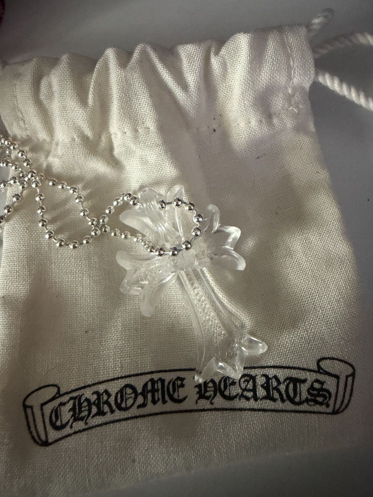Chrome Hearts Chrome Hearts Cross Pendant Necklace Clear Size ONE SIZE - 4 Thumbnail