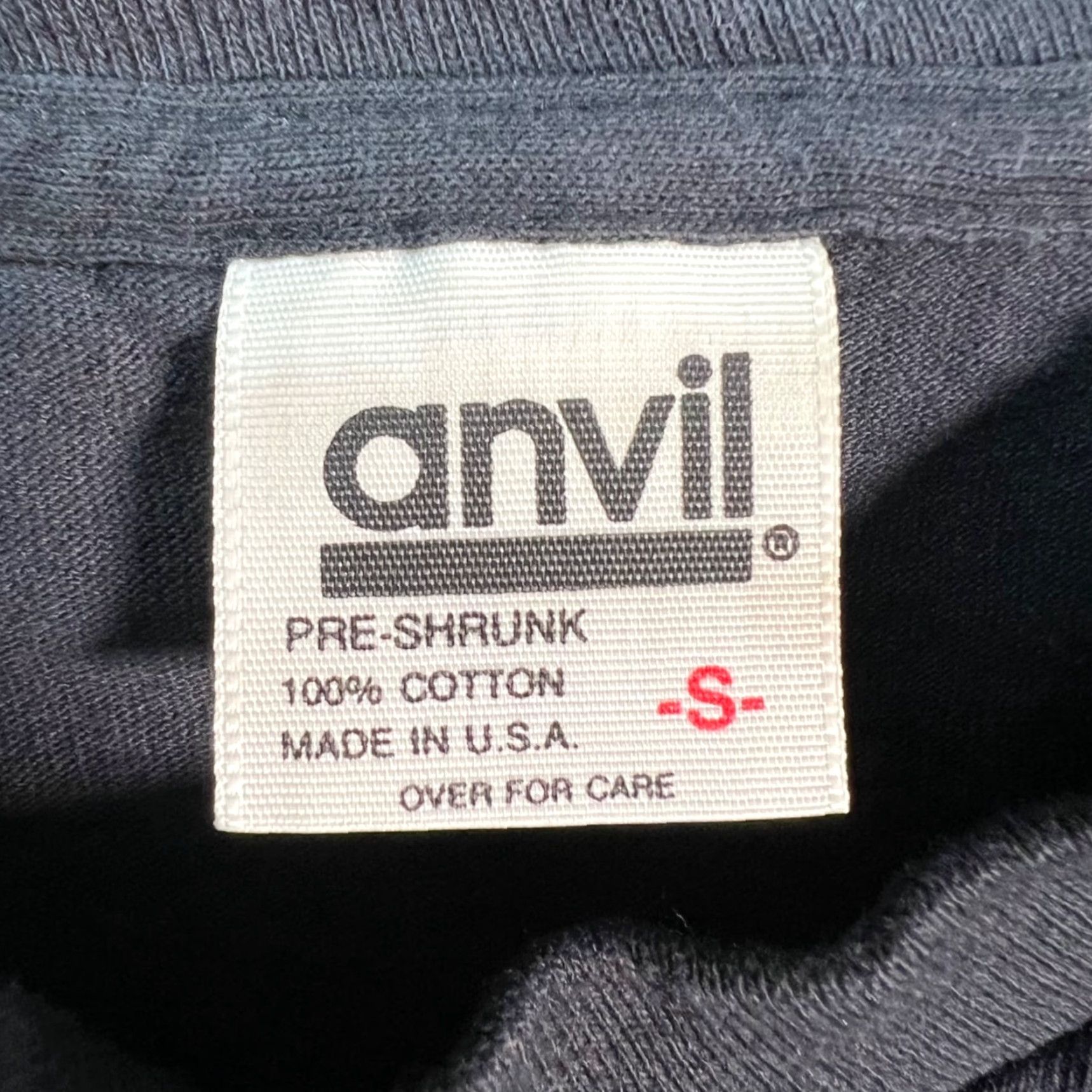 Anvil Anvil Mens Small Black Long-Sleeve T-Shirt Made In USA Classic Fit Size US S / EU 44-46 / 1 - 3 Thumbnail