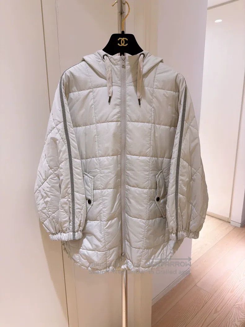 Brunello Cucinelli Brunello Cucinelli Pearl embellished quilted checkered pon Size XXS / US 00 / IT 34 - 1 Thumbnail